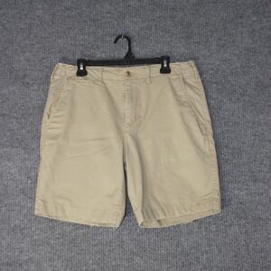 American Eagle Flex Shorts Mens 36 Tan Khaki Chino Stretch Casual Summer Classic